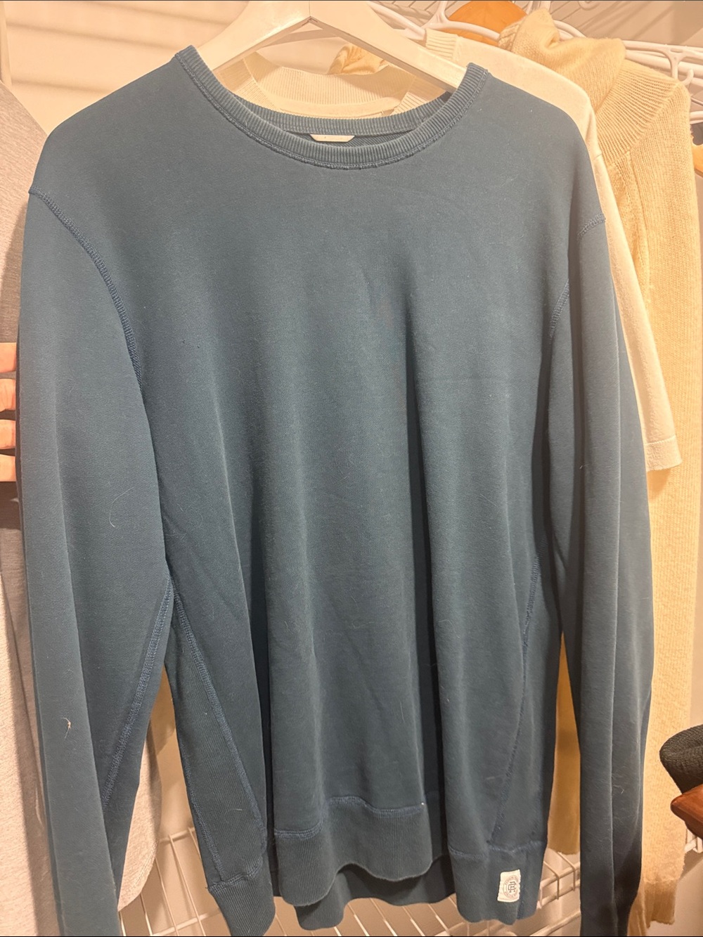 Reigning champ Men's Crewneck Sweater in Teal Blue